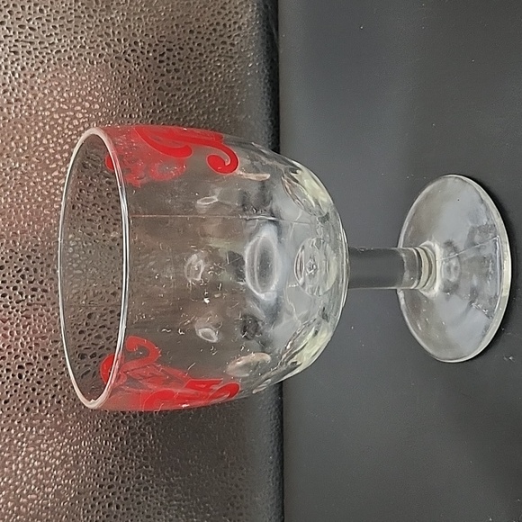 Vintage Pepsi Cola Thumbprint Pedistal Glass 6.25" - Picture 2 of 8